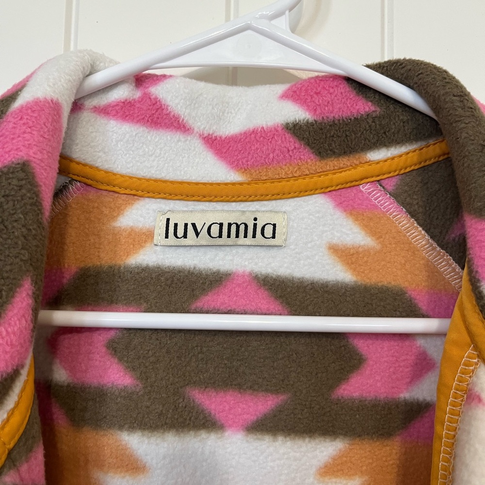 Colorful Aztec Fleece Jacket - Picture 3 of 4